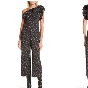Rebecca Taylor, one shoulder floral jumpsuit, Size 2